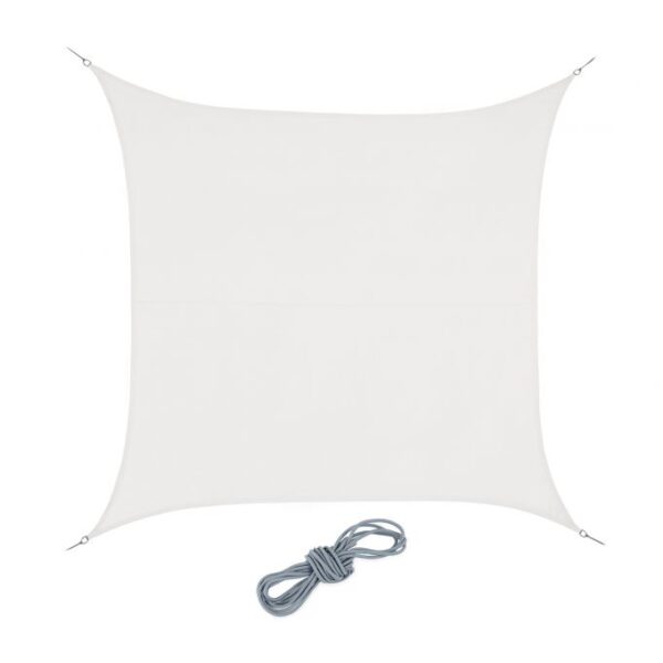 Kvadratinis tentas nuo saulės 400x400cm., baltos spalvos