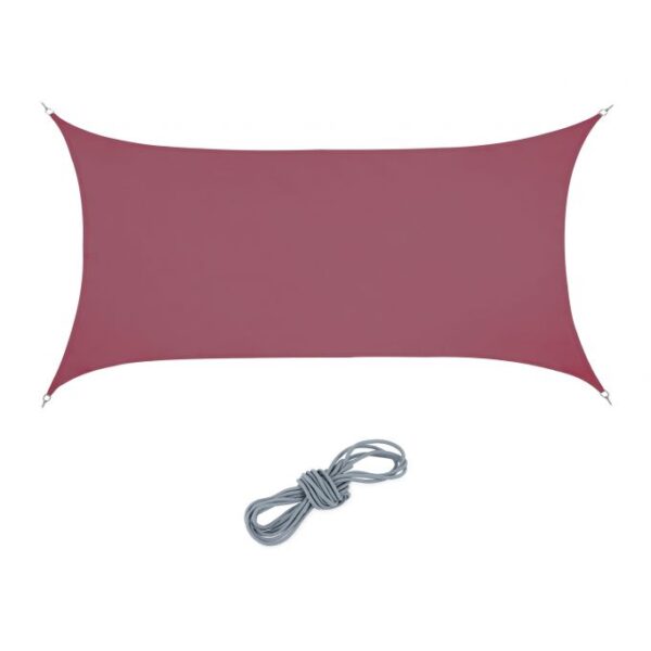 Stačiakampis tentas nuo saulės 400x200cm., tamsiai raudonos spalvos