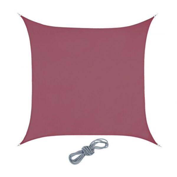 Kvadratinis tentas nuo saulės 200x200cm., tamsiai raudonos spalvos