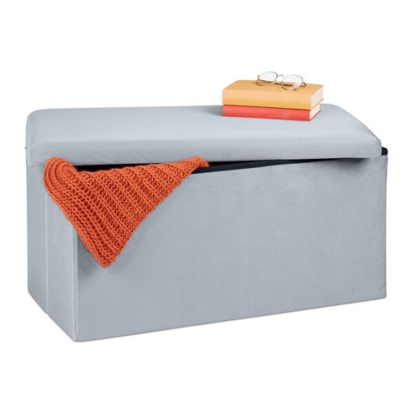 Prieškambario suoliukas 38x77x39cm., pilkos spalvos