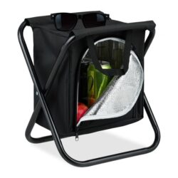 Stovyklavimo kėdė 34x32x26cm., juodos spalvos