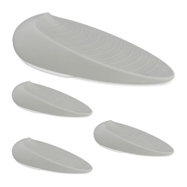 Rinkinys iš 4 guminių atramų, pilkos spalvos