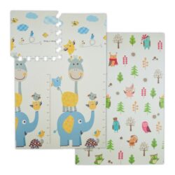 Žaidimų kilimėlis "Delionė" 1,5x120x175cm., baltos/mėlynos/žalios spalvos