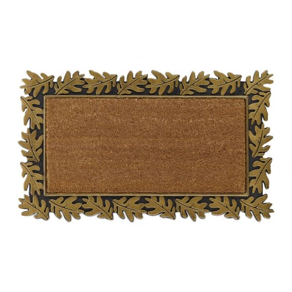 Durų kilimėlis "Lapai" 75x45 cm., auksinės/švieisiai rudos spalvos