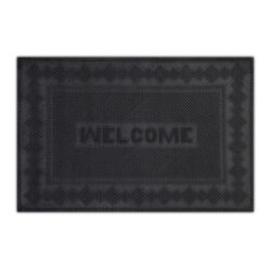 Guminis durų kilimėlis "Welcome" 60x40 cm., juodos spalvos