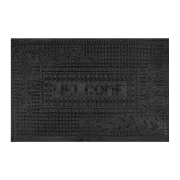 Guminis durų kilimėlis „Welcome“ 60x40 cm., juodos spalvos