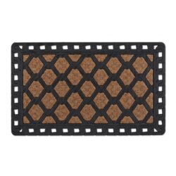 Guminis durų kilimėlis 75x45 cm., juodos/šviesiai rudos spalvos