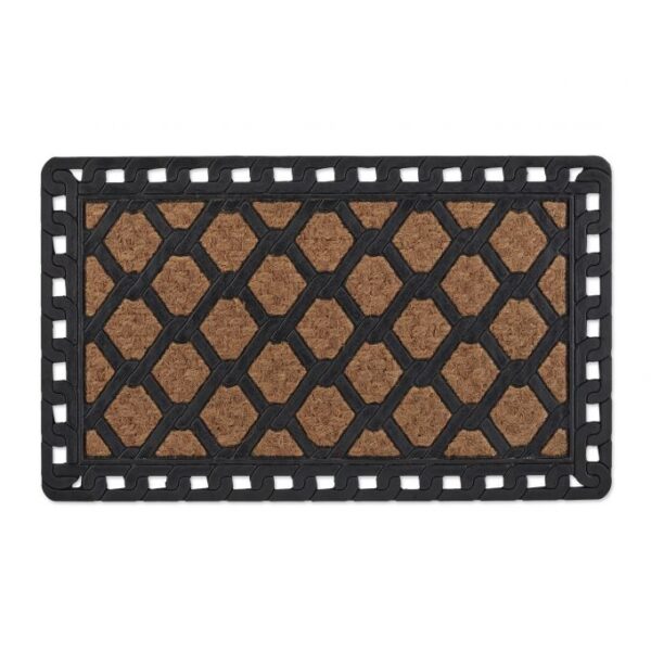 10039390_0_1_03e5ba2223d8a20329341d0a3aa75f5d.jpg Guminis durų kilimėlis 75x45 cm., juodos/šviesiai rudos spalvos