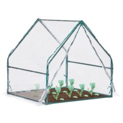 Skaidrus mini šiltnamis daigykla augalams 95x95x92cm., tamsiai žalios spalvos