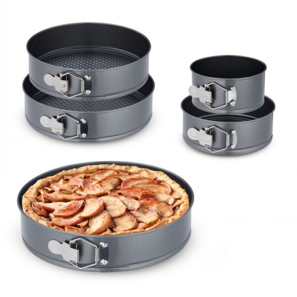 Rinkinys iš 5 kepimo formų, tamsiai pilkos/sidabrinės spalvos