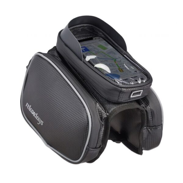 Dviračio krepšis 20x15x20cm., juodos/sidabrinės spalvos