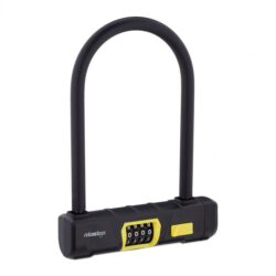 Dviračio spyna su kodu 25cm., juodos/geltonos spalvos