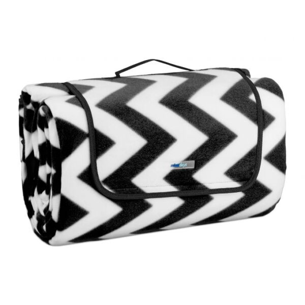 Pikniko antklodė 200x300cm., juodos/baltos spalvos