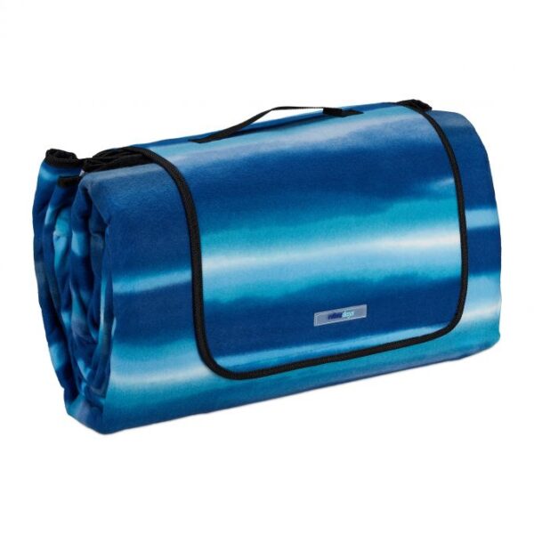 Pikniko antklodė 200x300cm., mėlynos/šviesiai mėlynos/baltos spalvos