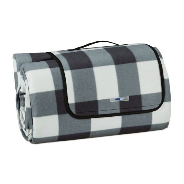 Pikniko antklodė 200x300cm., pilkos/baltos spalvos