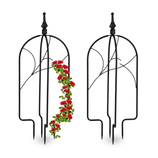 Rinkinys iš 2 sodo grotelių 66x26x26cm., juodos spalvos