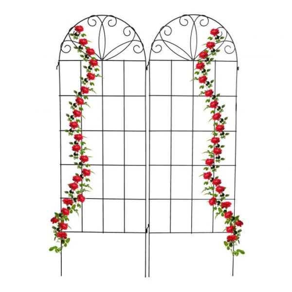 Rinkinys iš 2 sodo grotelių 153x51x1cm., juodos spalvos