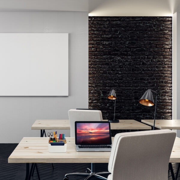 Modern office with empty poster