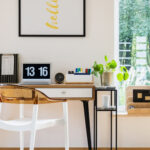 Plastic chair in home office