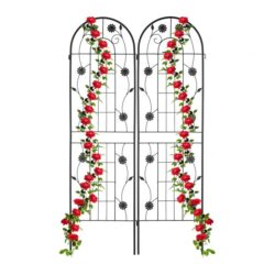 Rinkinys iš 2 sodo grotelių 180x50x1,5cm., juodos spalvos
