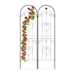 Rinkinys iš 2 sodo grotelių 180x50x2,5cm., juodos spalvos