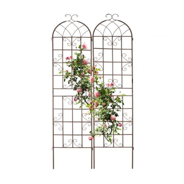 Rinkinys iš 2 sodo grotelių 220x52x2cm., šviesiai rudos spalvos