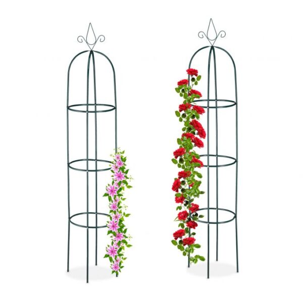 10041764_0_1_3423a996657aa7e59fee0d417f9233f3.jpg Rinkinys iš 2 sodo grotelių "Bokštas" 200x41cm., tamsiai žalios spalvos