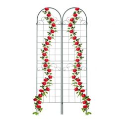 Rinkinys iš 2 sodo grotelių 220x103x2cm., tamsiai žalios spalvos