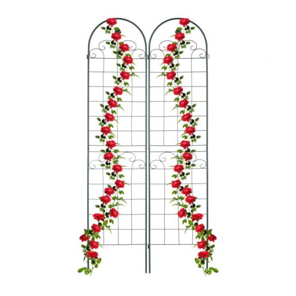 Rinkinys iš 2 sodo grotelių 220x103x2cm., tamsiai žalios spalvos