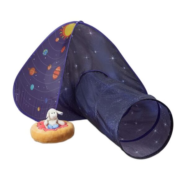 10042325_0_1_691ca3db3090fbc9a69b138b3a412033.jpg Vaikų žaidimų namukas su 1 tunelių "Kosmosas" 90x170x100cm., tamsiai mėlynos spalvos