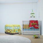Nursery room with crip