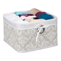 Sulankstomas krepšys 20x31x31cm., pilkos/baltos spalvos