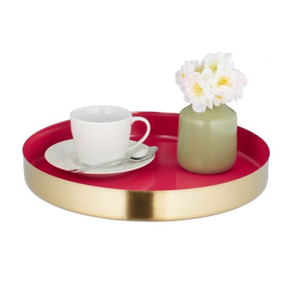 Padėklas 4x32cm., auksinės/raudonos spalvos