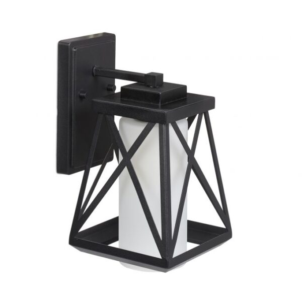 Sieninis lauko šviestuvas 32x17,5x22cm., juodos/baltos spalvos