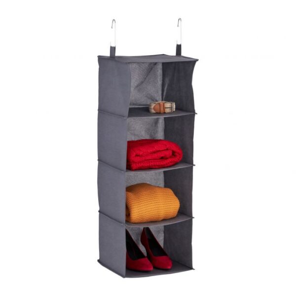 Pakabinamas spintos organizatorius 97x30x30cm., tamsiai pilkos spalvos