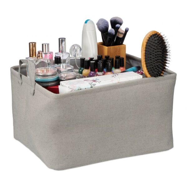 Sulankstomas krepšys su rankenomis 30x48x38cm., pilkos spalvos