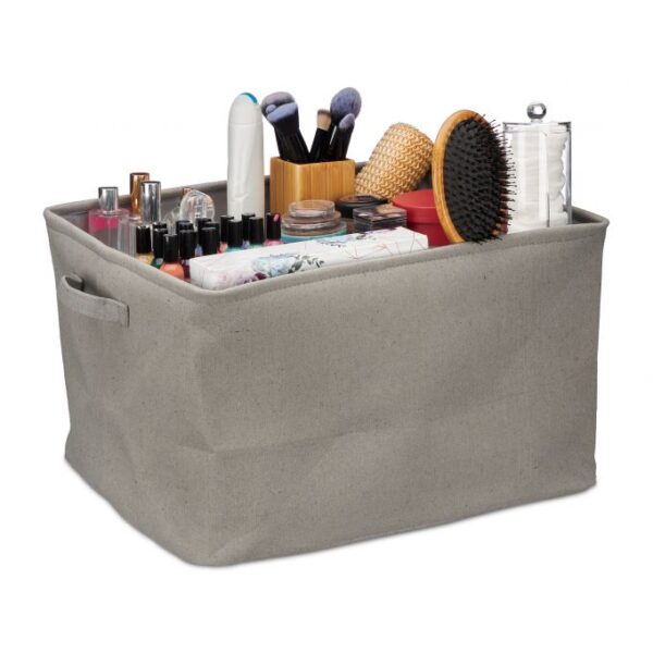 Sulankstomas krepšys su rankenomis 24x40x30cm., pilkos spalvos