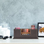 Grey room with makeup table