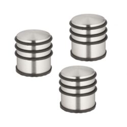 Rinkinys iš 3 nerūdijančio plieno durų atramų, sidabrinės spalvos