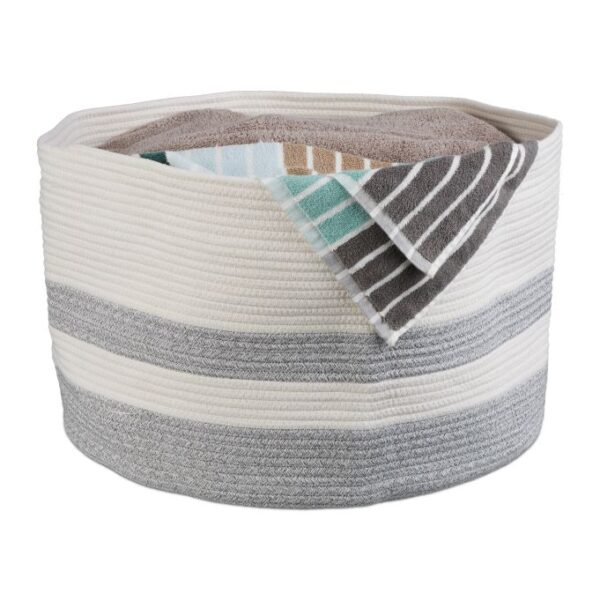 Sulankstomas krepšys 35x55cm., baltos/pilkos spalvos