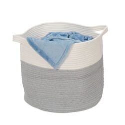 Sulankstomas krepšys 37x41cm., baltos/pilkos spalvos