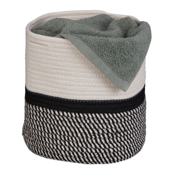 Sulankstomas krepšys 28x28cm., juodos/baltos spalvos