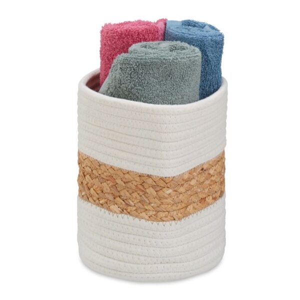 Sulankstomas krepšys 20x18cm., kreminės/šviesiai rudos spalvos