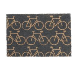 Durų kilimėlis "Dviračiai" 60x40 cm. tamsiai pilkos/šviesiai rudos spalvos