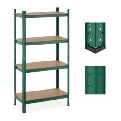 Sandėliavimo lentyna 156x80x40cm., šviesiai rudos/tamsiai žalios spalvos