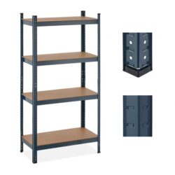 Sandėliavimo lentyna 156x80x40cm., šviesiai rudos/tamsiai pilkos spalvos