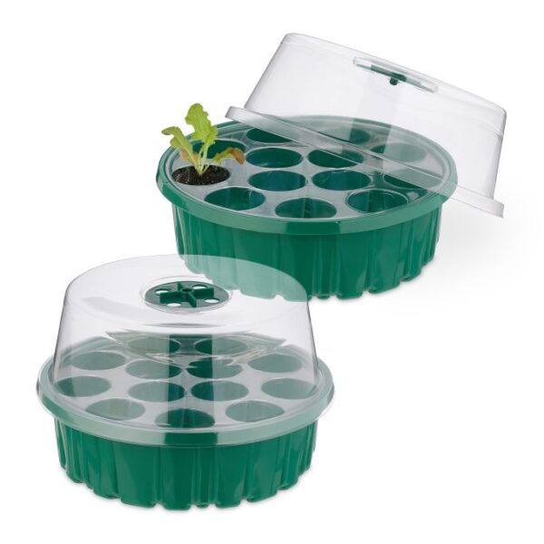 Rinkinys iš 12 sodo vazonų 30x13x20cm., sidabrinės spalvos