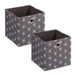 Rinkinys iš 2 daiktų laikymo dėžių 30,5x30x30cm., pilkos/baltos spalvos