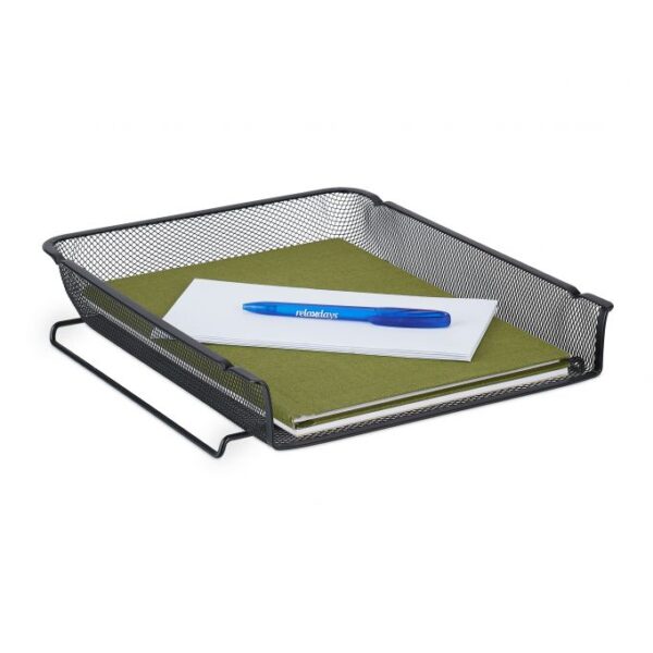 Popieriaus padėklas 6,5x28,5x34 cm., juodos spalvos