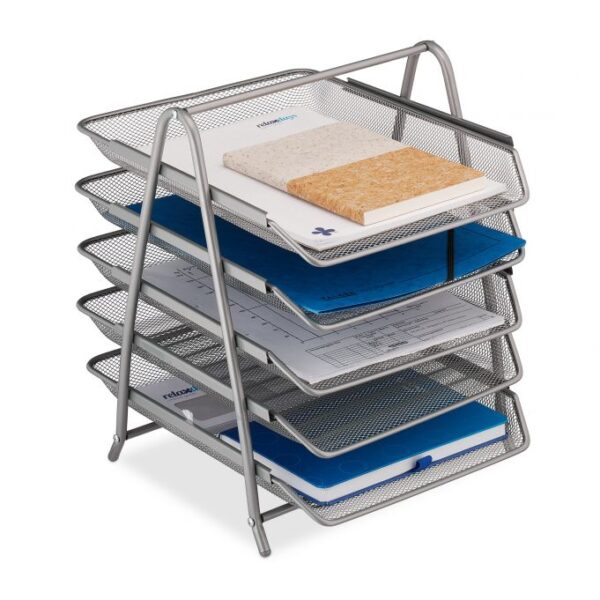 Dokumentų stovas 37,5x30x35 cm., sidabrinės spalvos